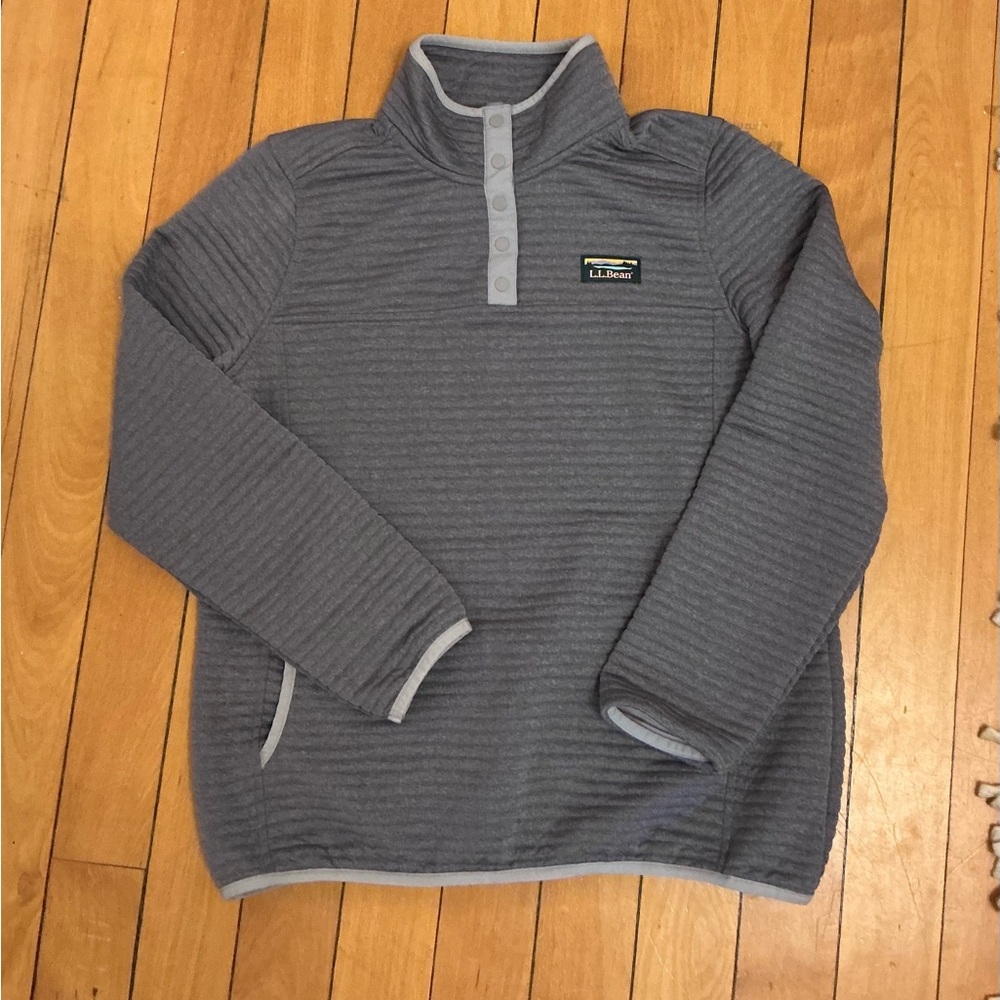 L.L. Bean Women's Airlight Pullover Purple Gray